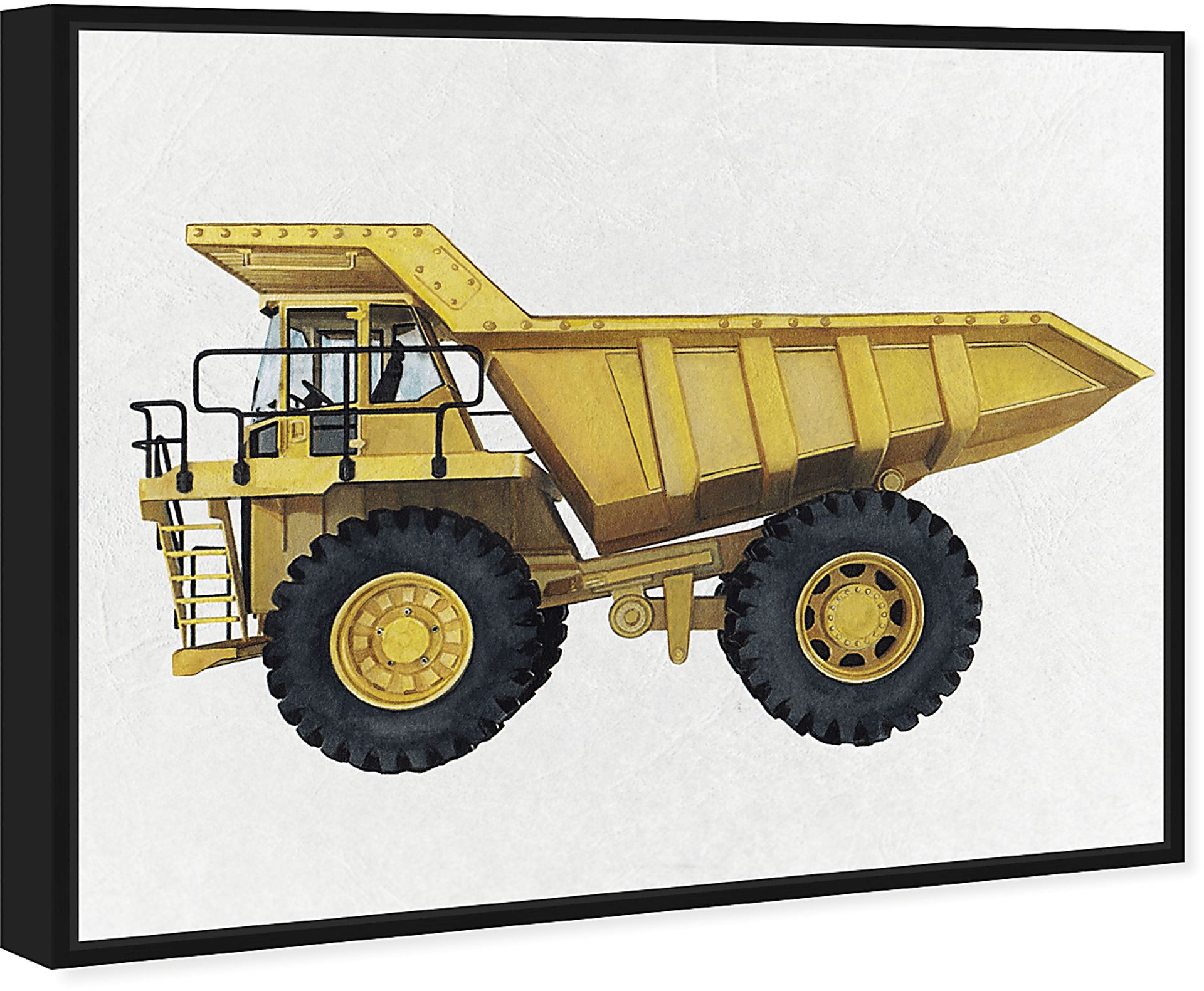 Kids Toy Dump Truck Yellow Small Wall Art - Image 2