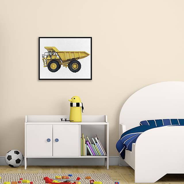 Kids Toy Dump Truck Yellow Small Wall Art - Thumbnail - Image 3