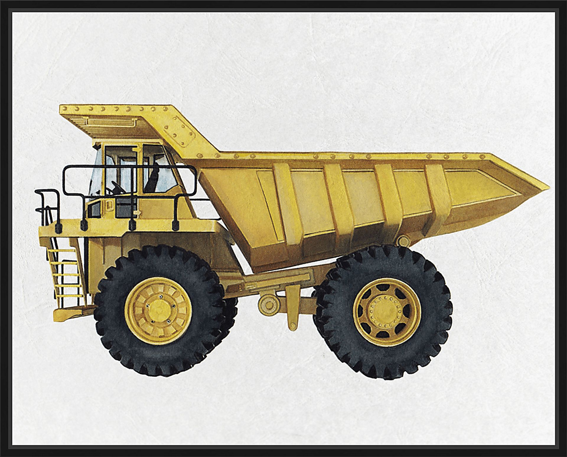 Kids Toy Dump Truck Yellow Small Wall Art - Image 1