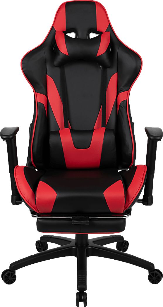 Trexxe Red Ergonomic PC Gaming Chair with Footrest - Thumbnail 3