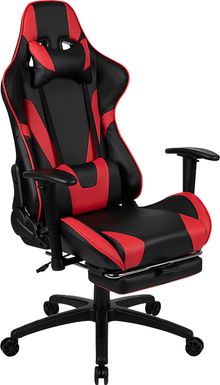 Kids Trexxe Red Gaming Chair with Footrest