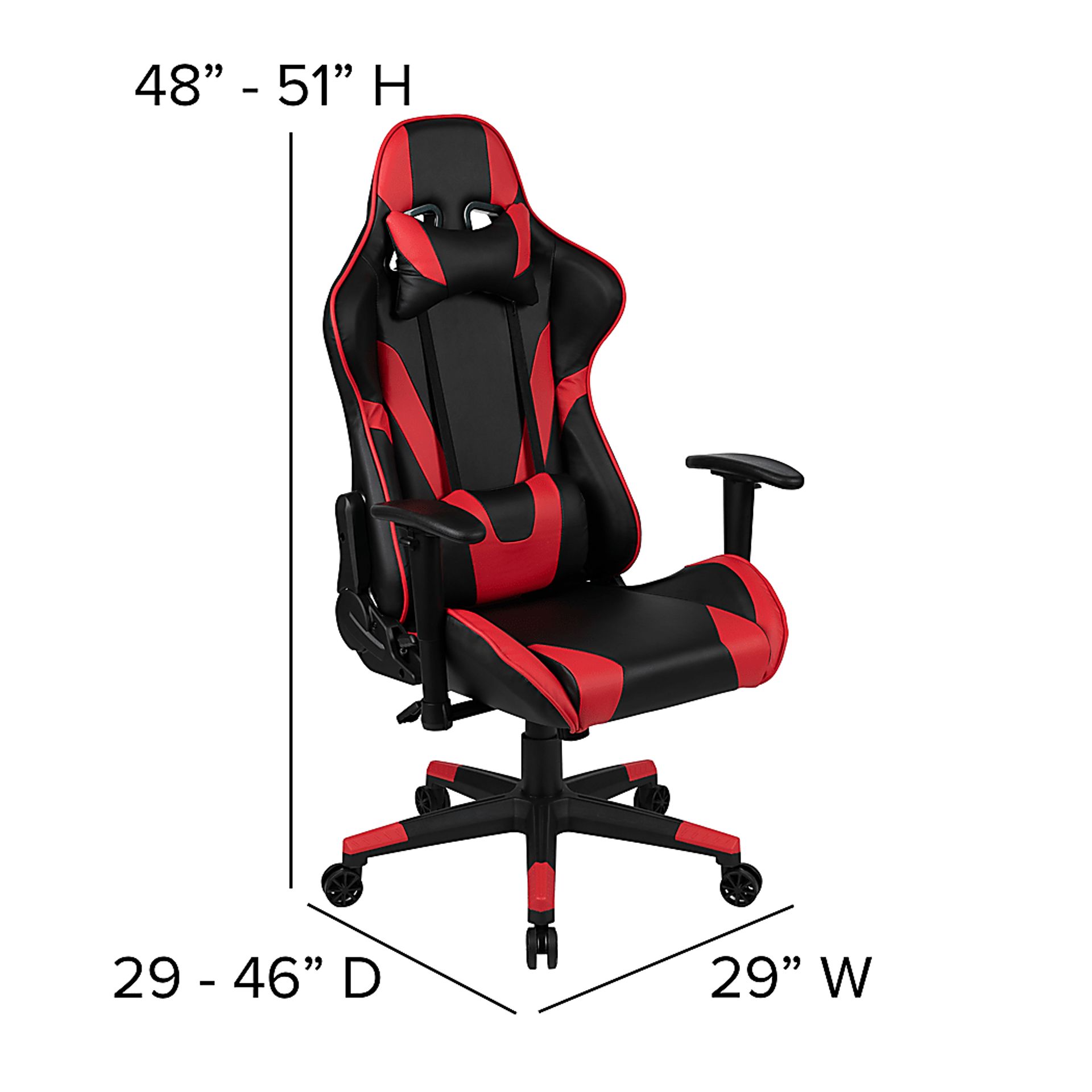 Trexxe Red Ergonomic PC Gaming Chair - Image 11