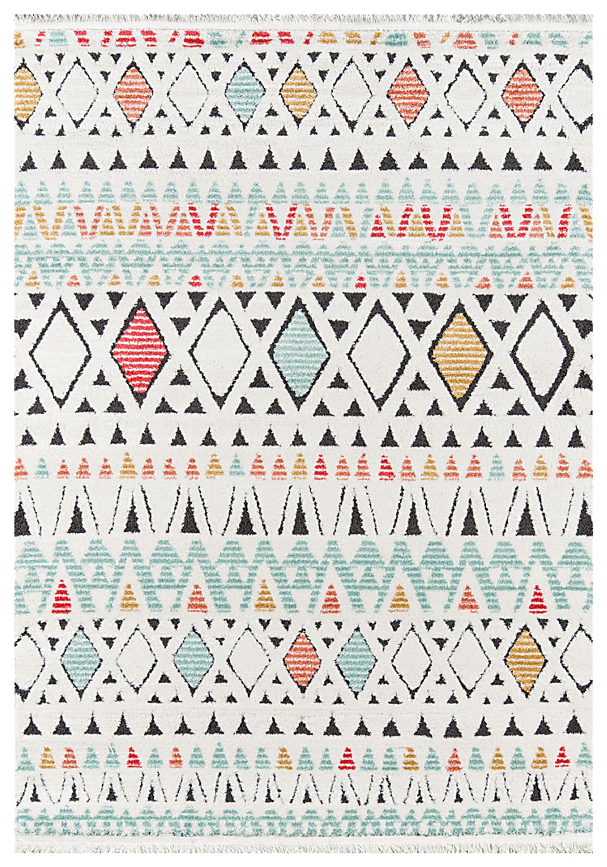 Triangle Dance Multi Polypropylene Fabric Rug | Rooms to Go