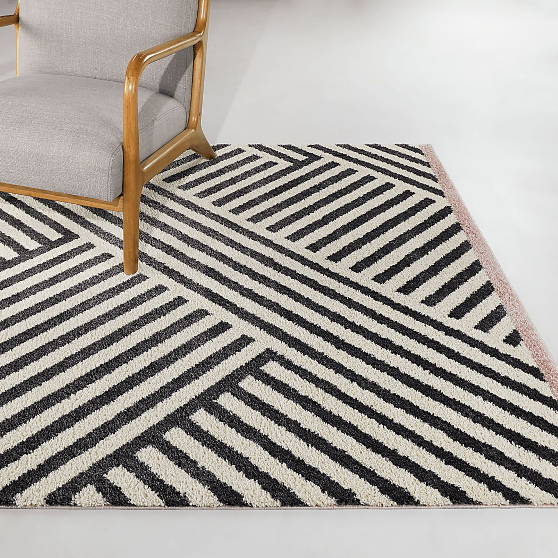 Kids Tritora Black/Gray 5'3 x 7' Rug - Image 2