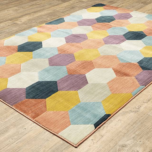 Kids Tropical Scales Rainbow 3'10 x 5'5 Rug - Thumbnail - Image 2