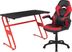 Kids Turole Red Gaming Desk and Chair Set