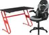 Kids Turole Red/Gray Gaming Desk and Chair Set