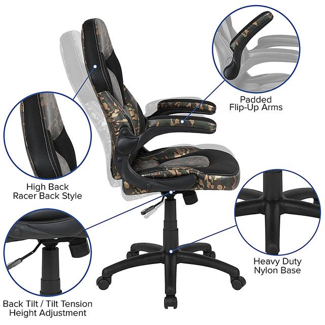 Kids Turole Red/Green Gaming Desk and Chair Set - Thumbnail - Image 4