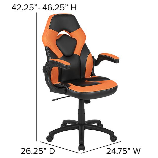 Kids Turole Red/Orange Gaming Desk and Chair Set - Thumbnail - Image 3