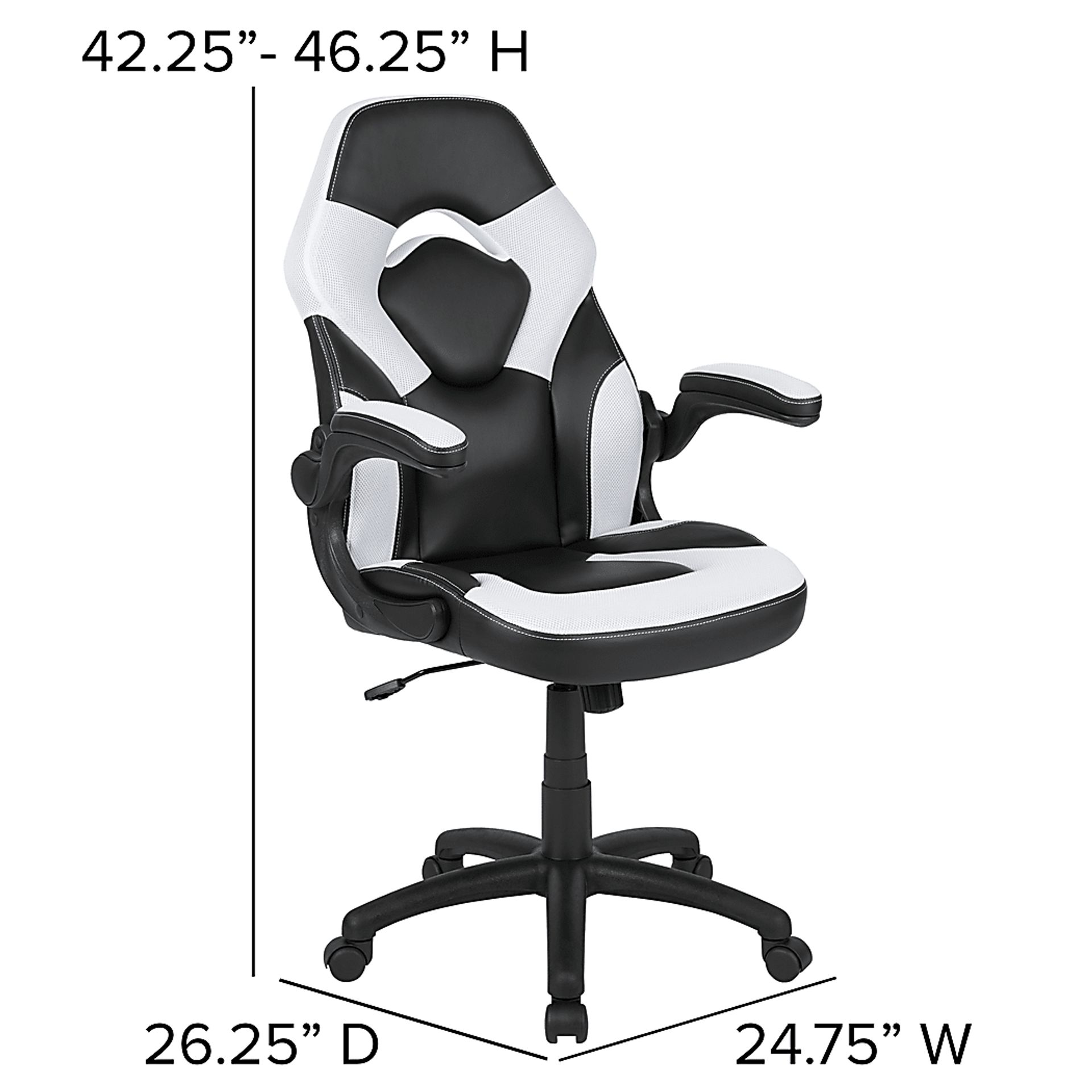 Kids Turole Red/White Gaming Desk and Chair Set - Image 3