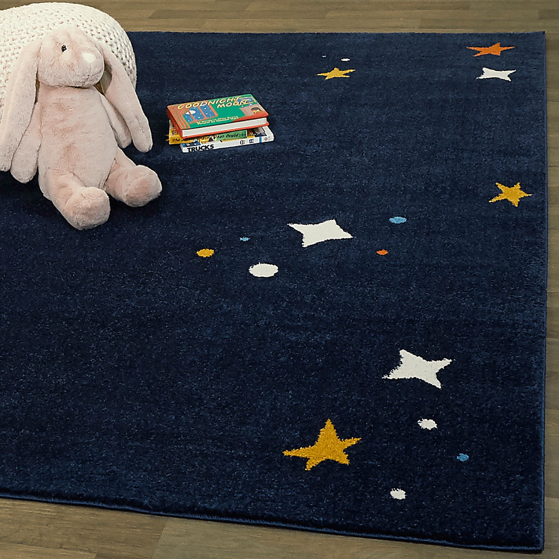 Kids Twinkly Night Navy 5'3 x 7' Rug - Image 2