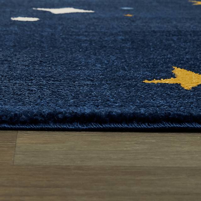 Kids Twinkly Night Navy 5'3 x 7' Rug - Thumbnail - Image 5