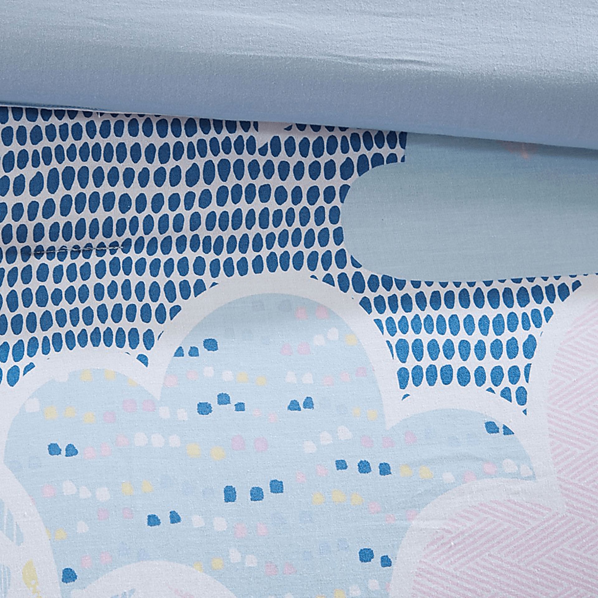 Kids Unicorn Clouds Blue Full Comforter Set - Image 2