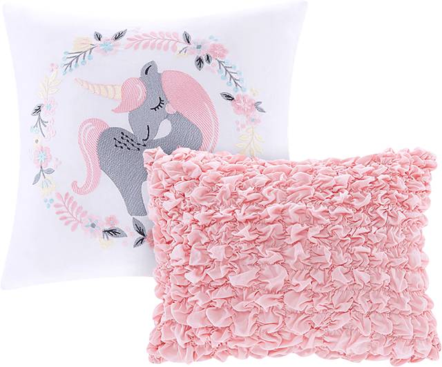 Kids Unicorn Clouds Pink Full/Queen Comforter Set - Thumbnail - Image 2