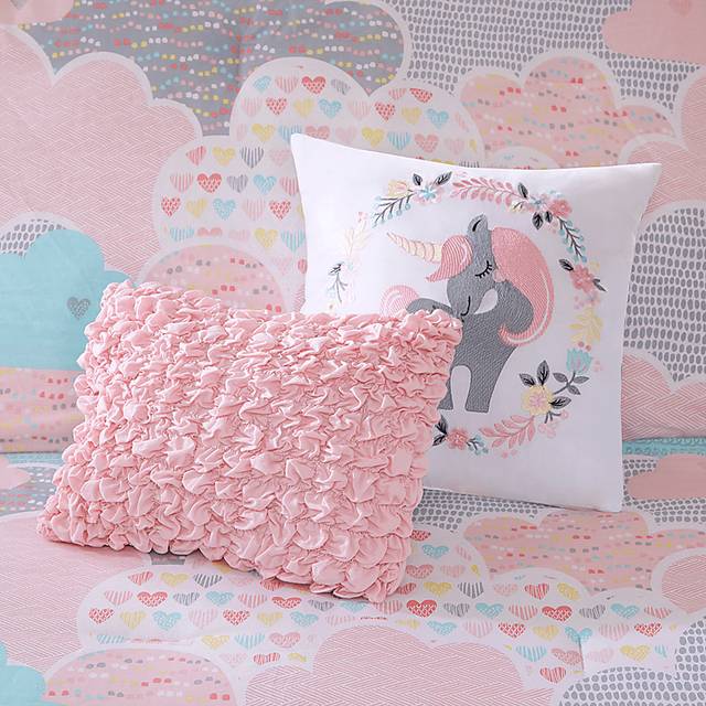 Kids Unicorn Clouds Pink Full/Queen Comforter Set - Thumbnail - Image 5