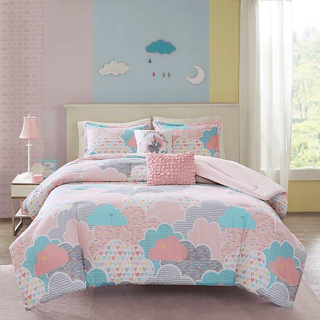 Kids Unicorn Clouds Pink Full/Queen Comforter Set - Thumbnail - Image 7