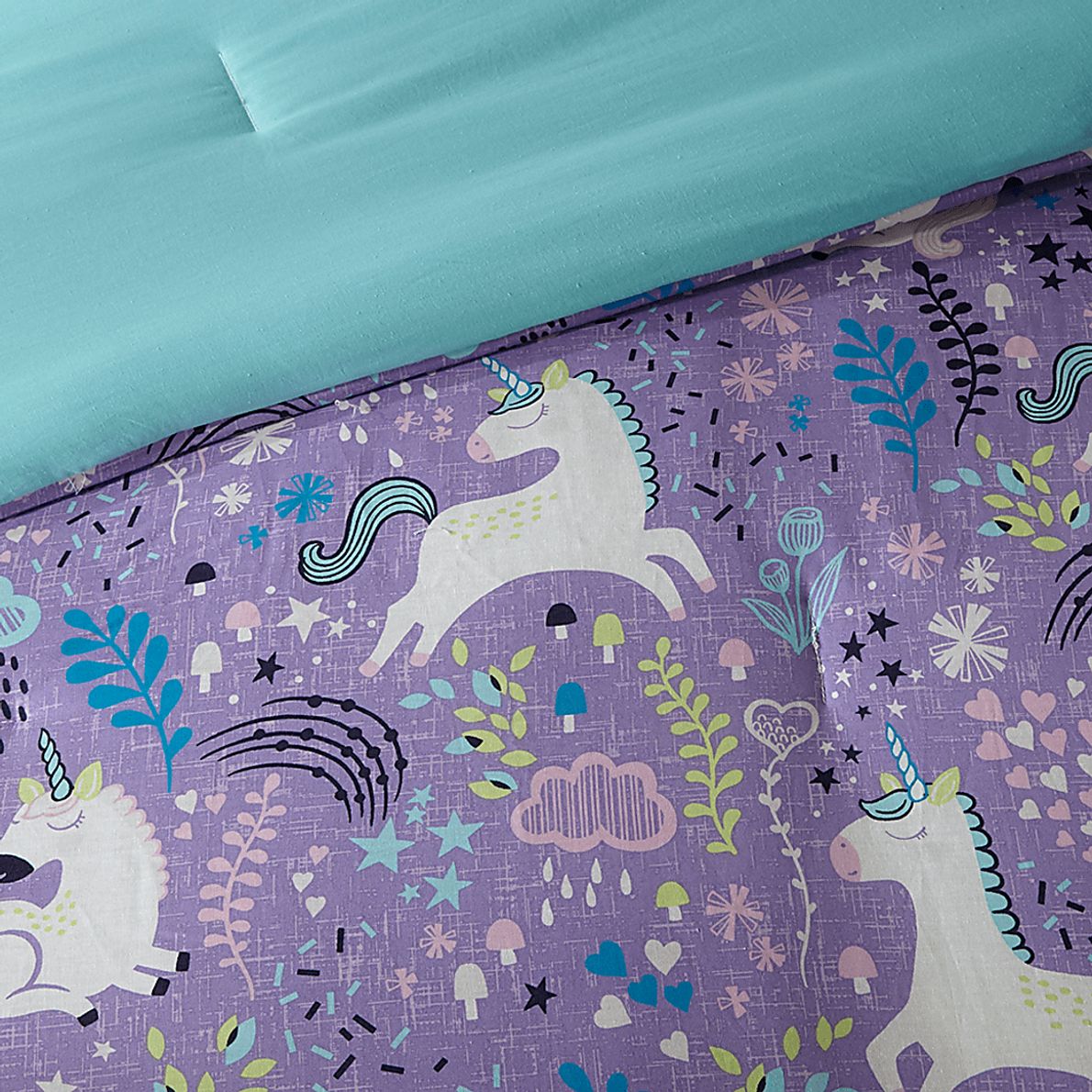 Kids Unicorn Dance Purple 5 Pc Full/Queen Comforter Set