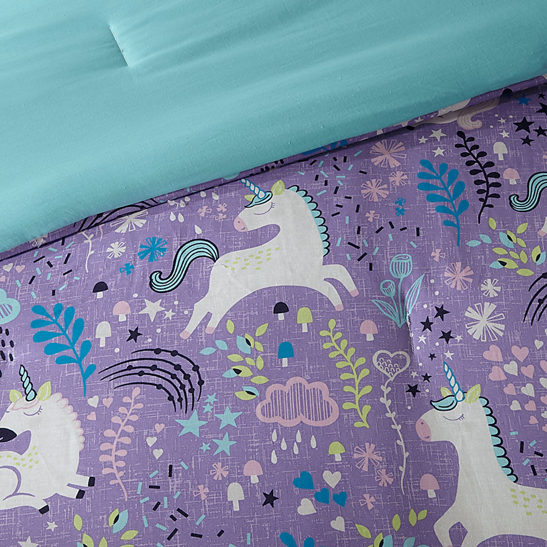 Kids Unicorn Dance Purple 5 Pc Full/Queen Comforter Set - Image 3