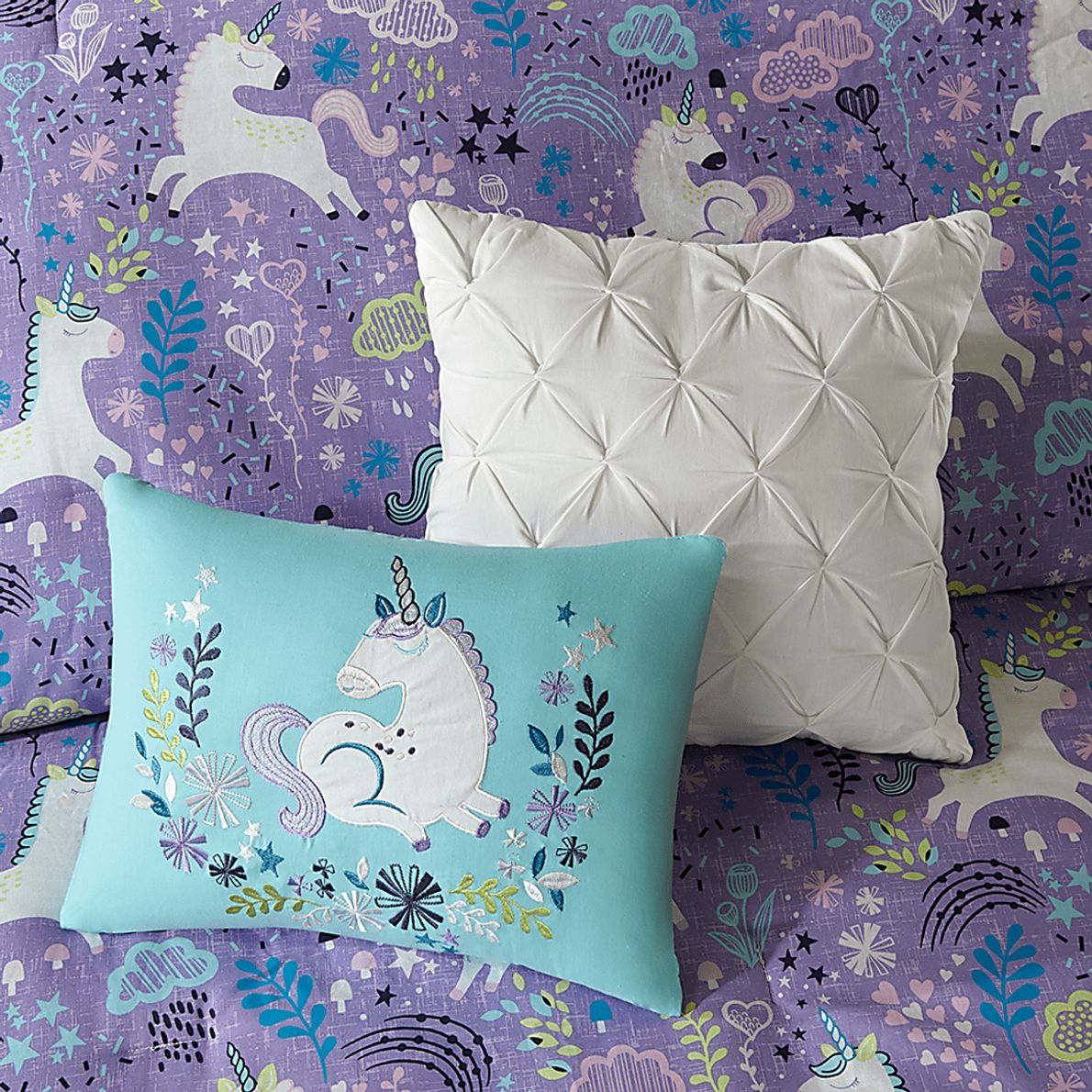 Kids Unicorn Dance Purple 5 Pc Full/Queen Comforter Set