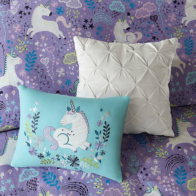 Kids Unicorn Dance Purple 5 Pc Full/Queen Comforter Set - Thumbnail - Image 4