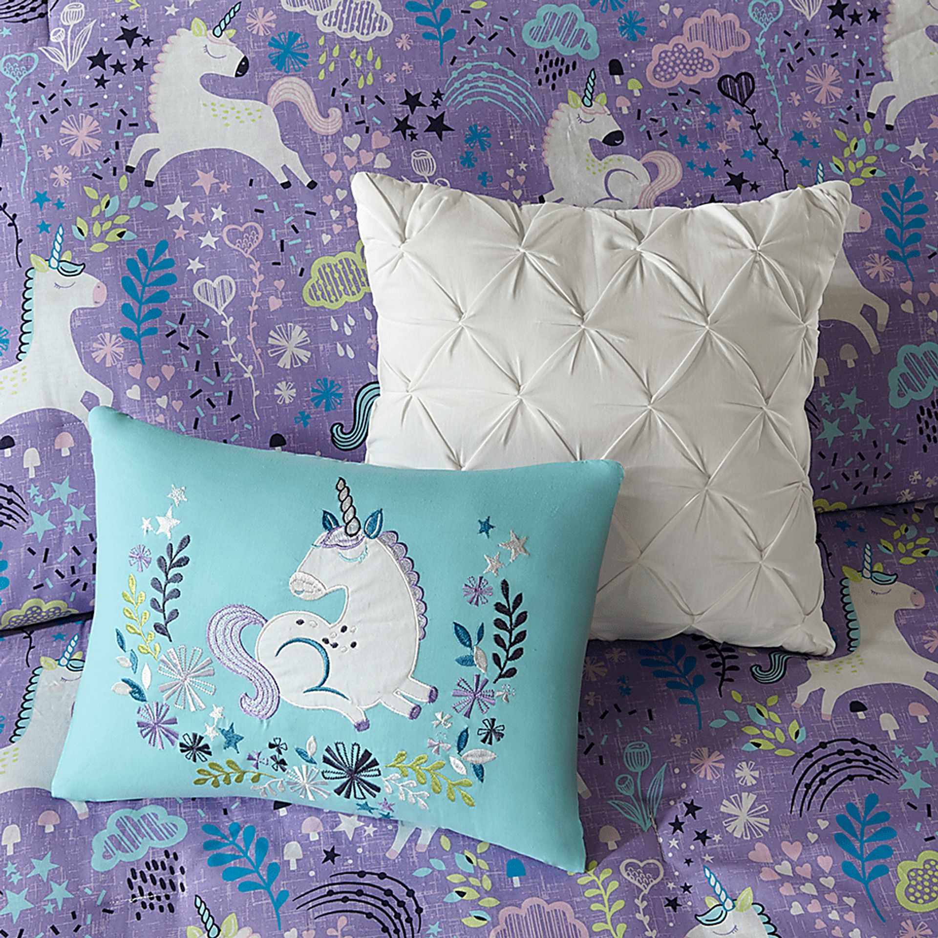 Kids Unicorn Dance Purple 5 Pc Full/Queen Comforter Set - Image 4