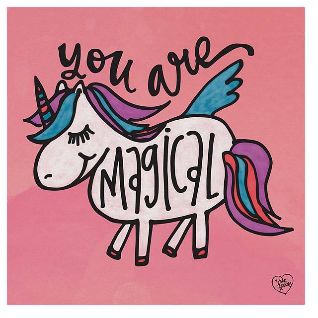 Kids Unicorn Flight Pink Artwork - Thumbnail - Image 1