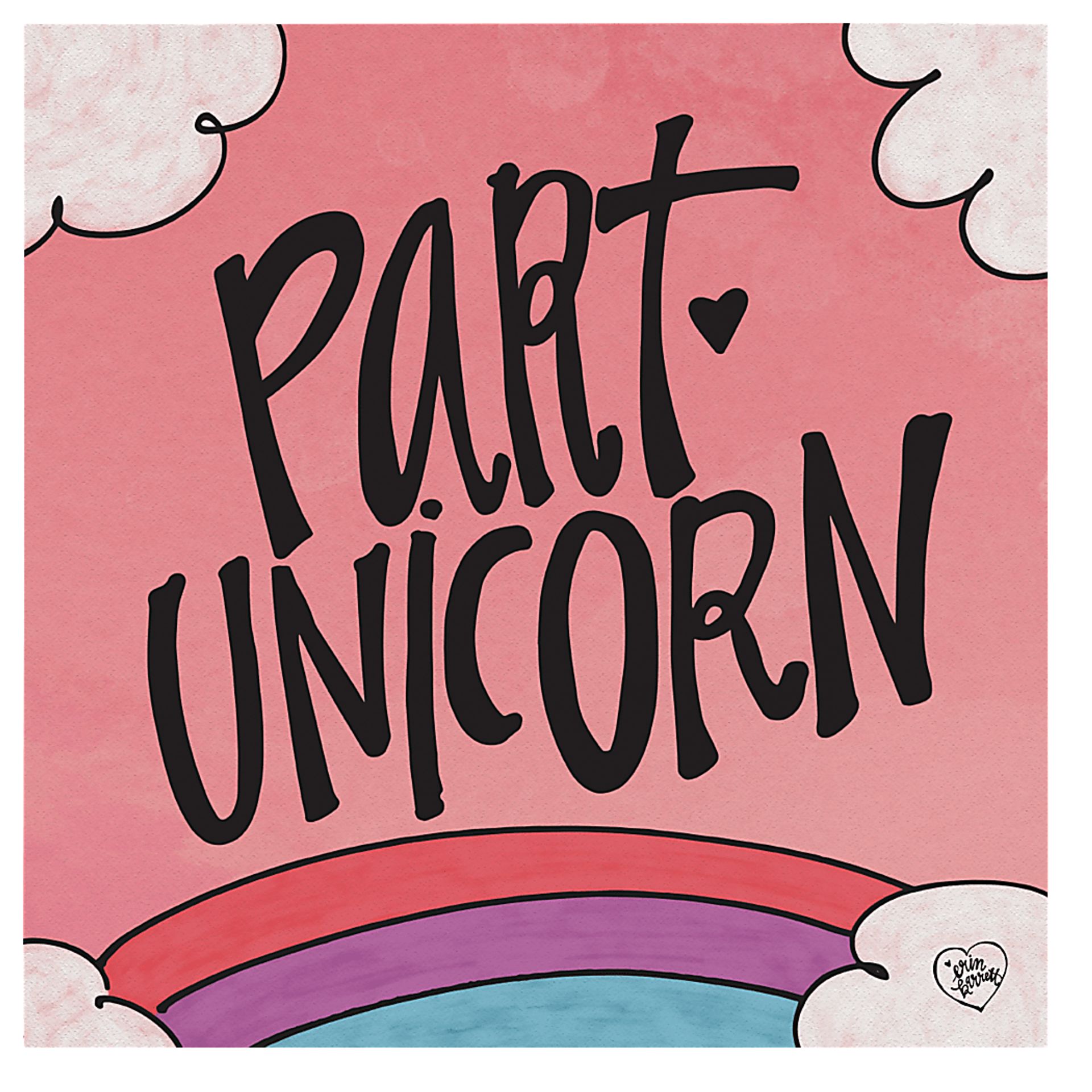 Kids Unicorn Queen Pink Artwork - Image 1