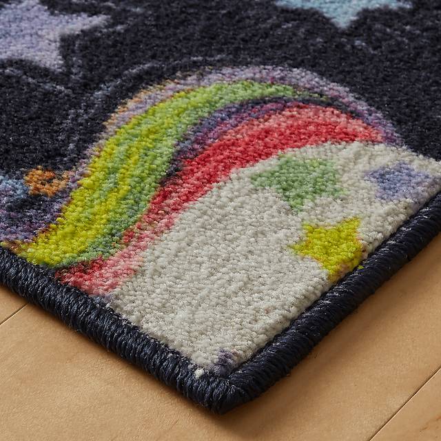 Kids Unicorns and Rainbows Blue 3' x 5' Rug - Thumbnail - Image 2