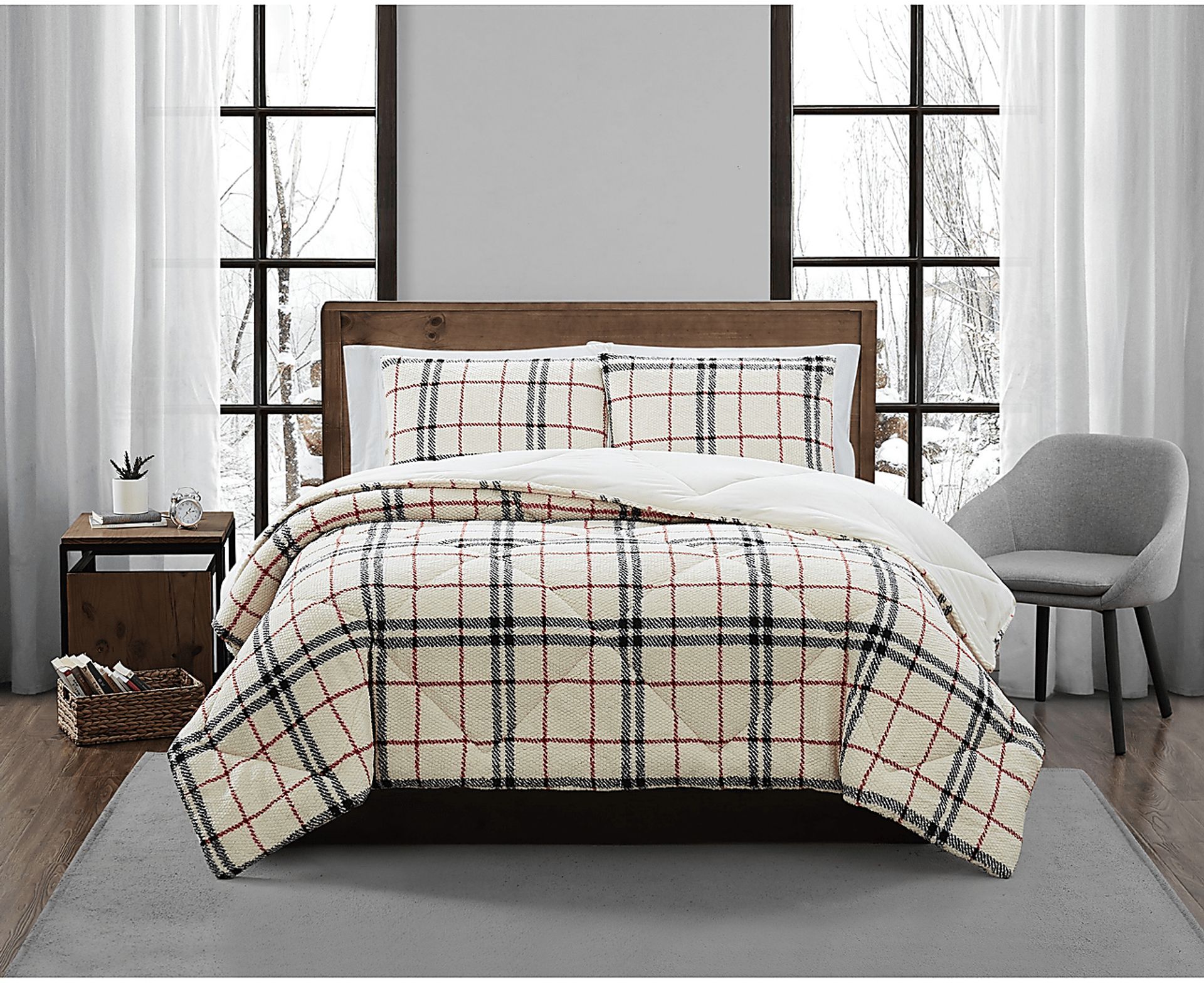 Kids Urban Cabin Black 3 Pc Full/Queen Comforter Set - Image 1