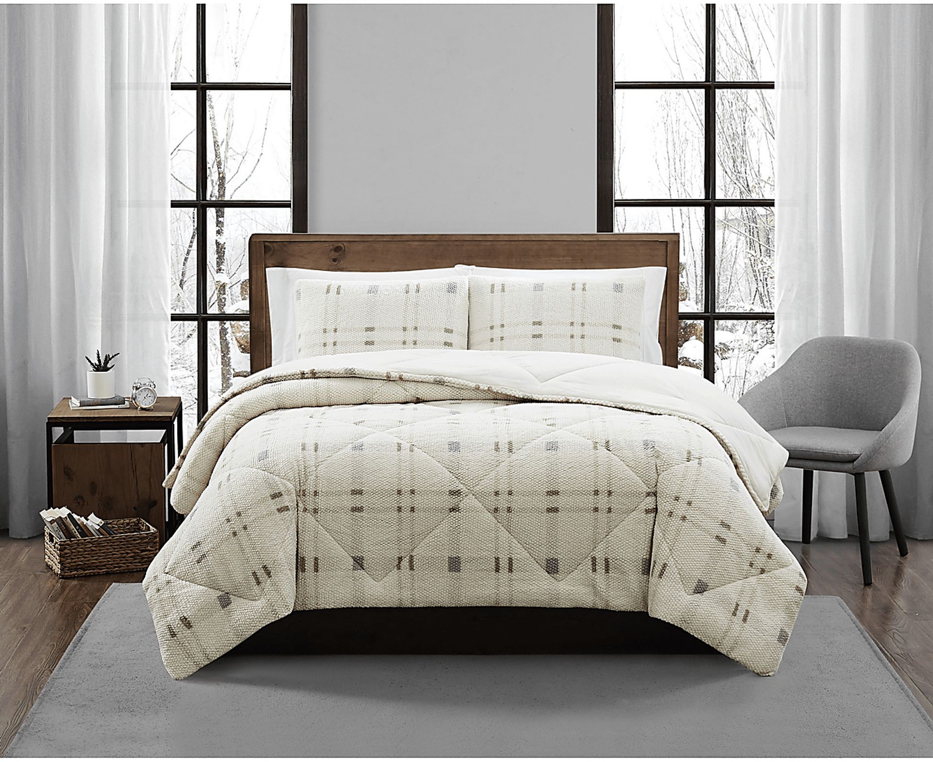 Kids Urban Cabin Gray 3 Pc Full/Queen Comforter Set - Image 1