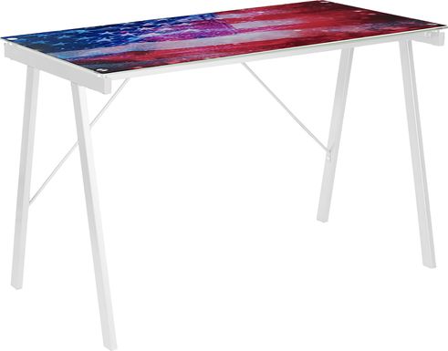 Kids USA Flag White Graphic Desk