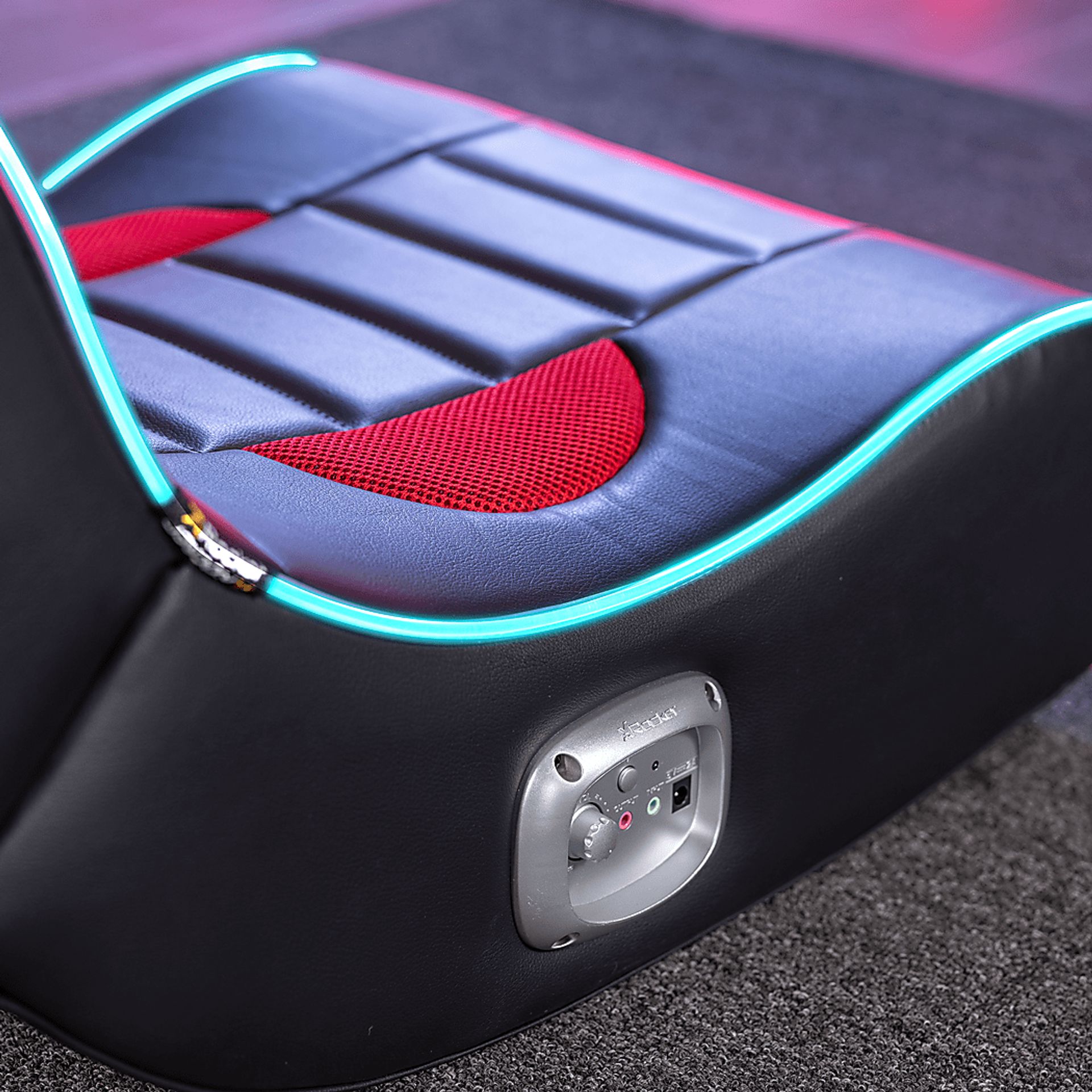 Kids Vahid Black/Red LED Gaming Rocker - Image 3