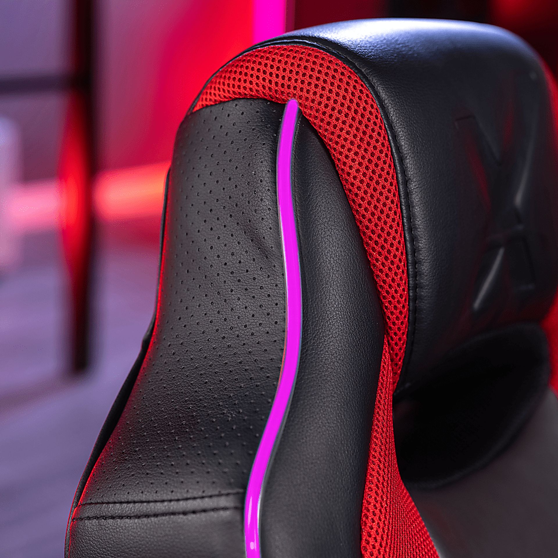 Kids Vahid Black/Red LED Gaming Rocker - Image 5