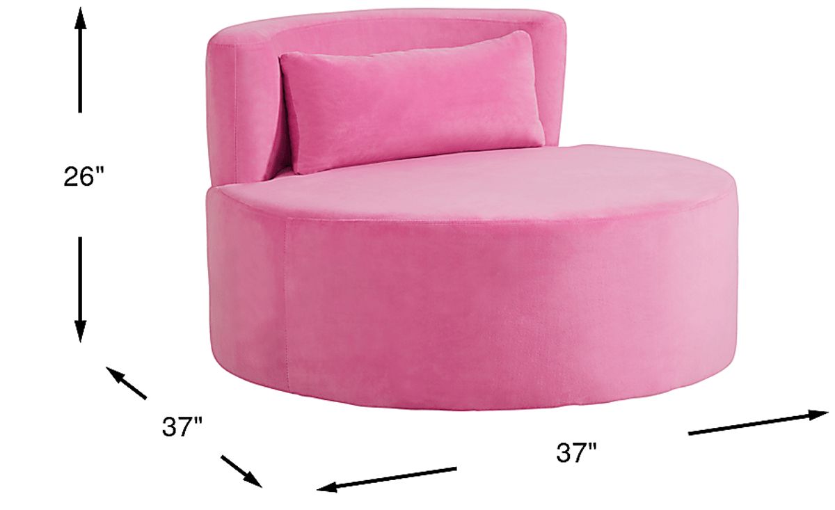 Valencia Pink Swivel Chair | Rooms to Go
