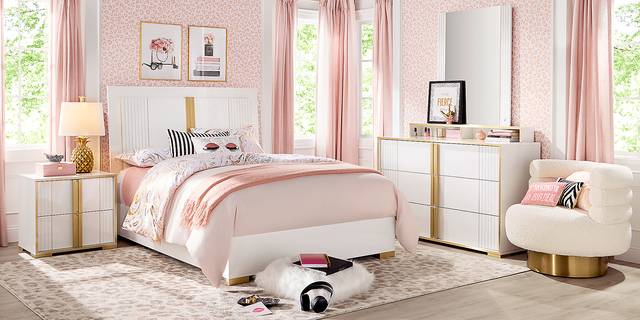 Kids Valentina White Full Sleigh Bed - Thumbnail - Image 2