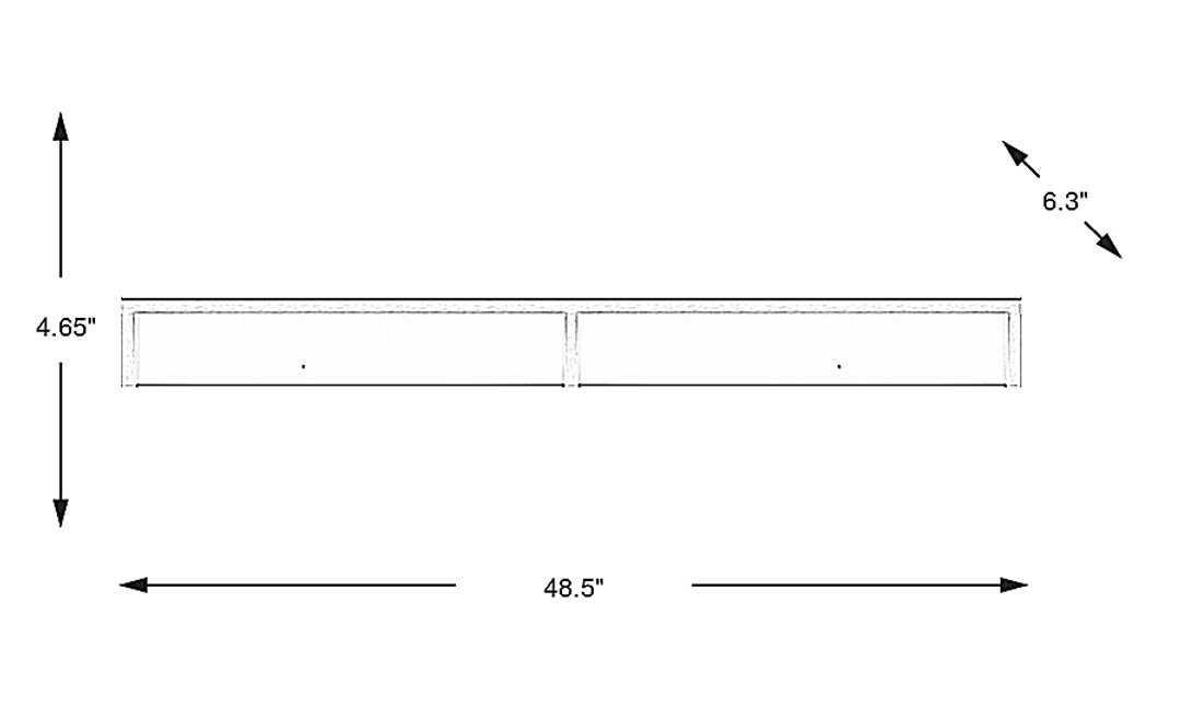 Kids Valentina White Mirror Shelf