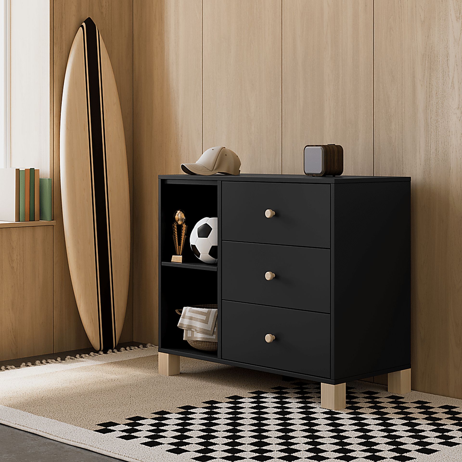 Kids Valesti I Black Dresser - Image 3