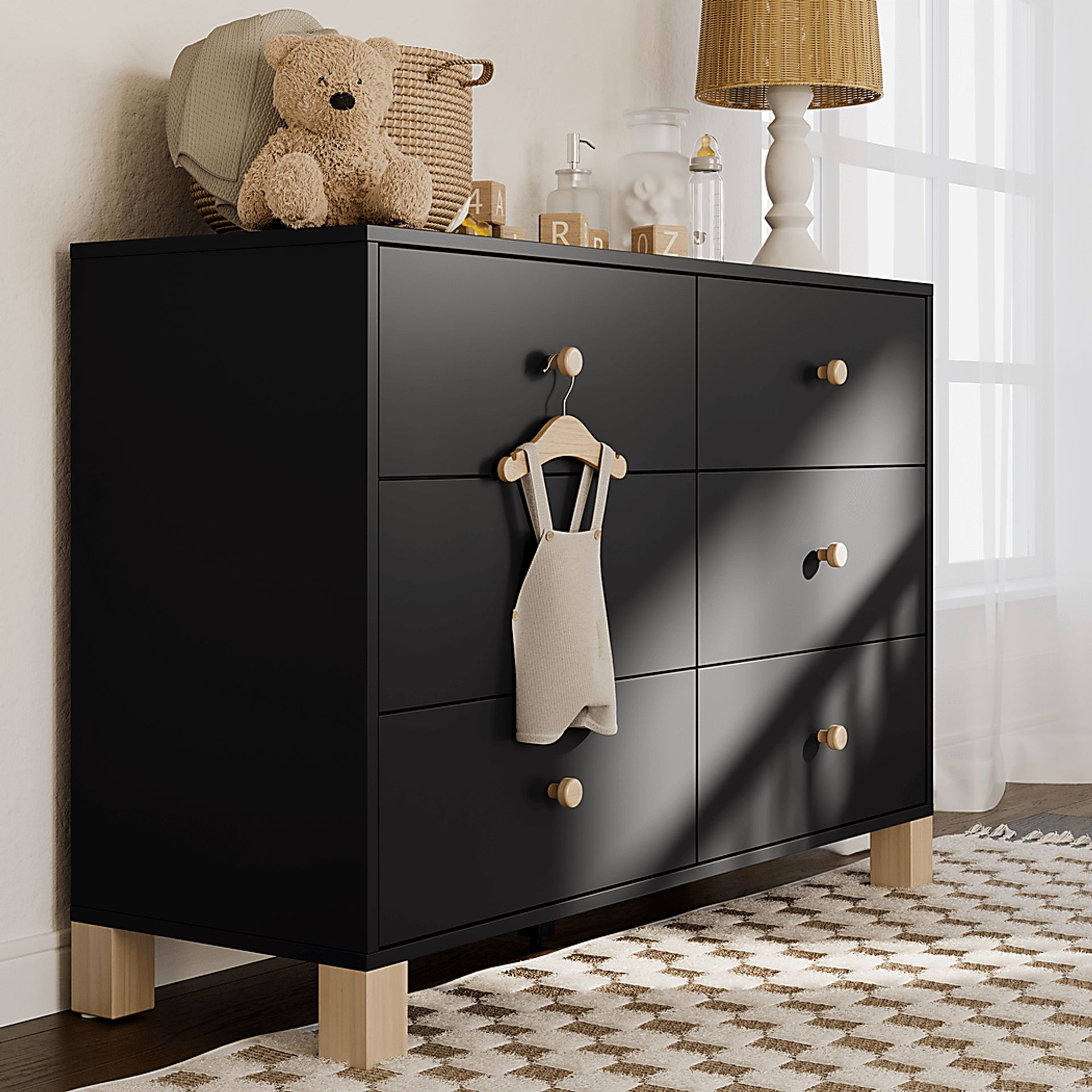 Kids Valesti II Black Dresser - Image 2