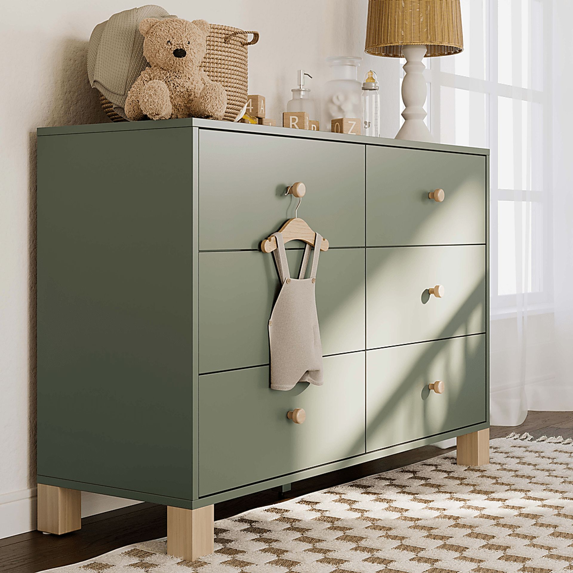 Kids Valesti II Olive Dresser - Image 2