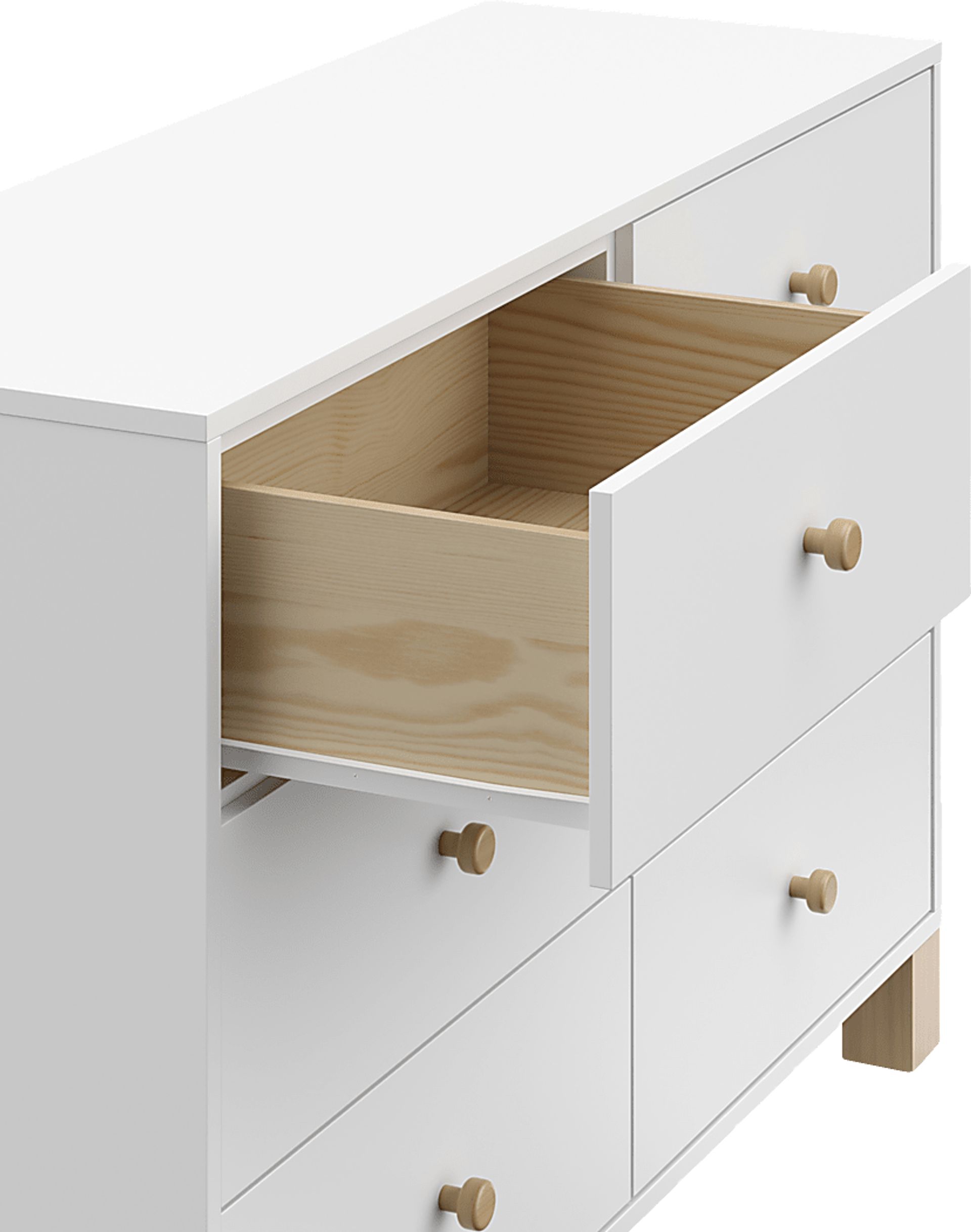 Kids Valesti II White/Driftwood Dresser - Image 3