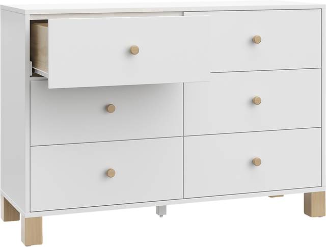 Kids Valesti II White/Driftwood Dresser - Thumbnail - Image 4