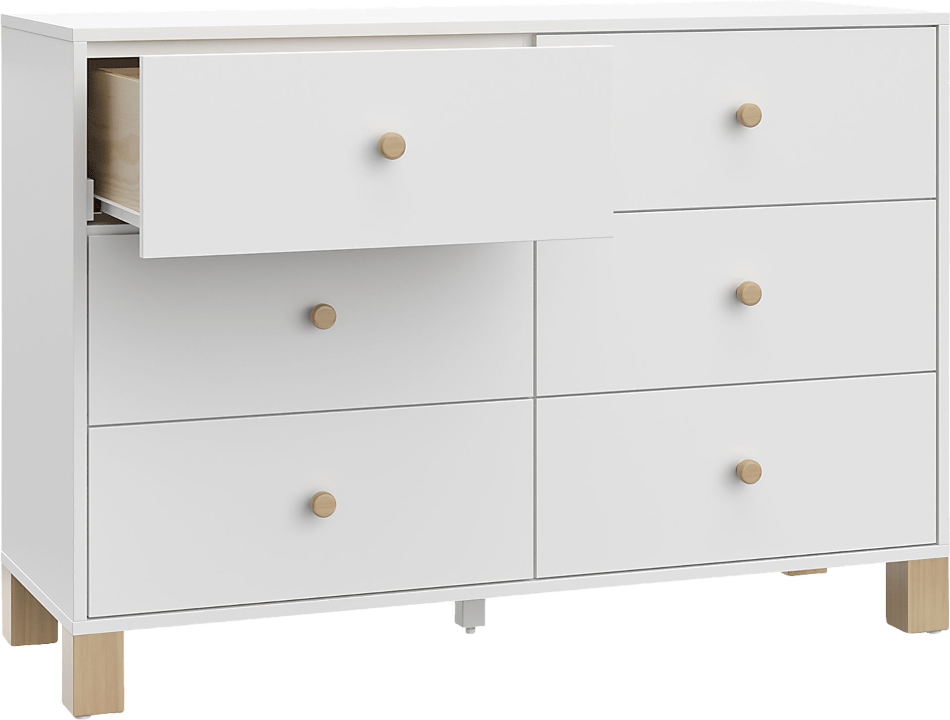 Kids Valesti II White/Driftwood Dresser - Image 4