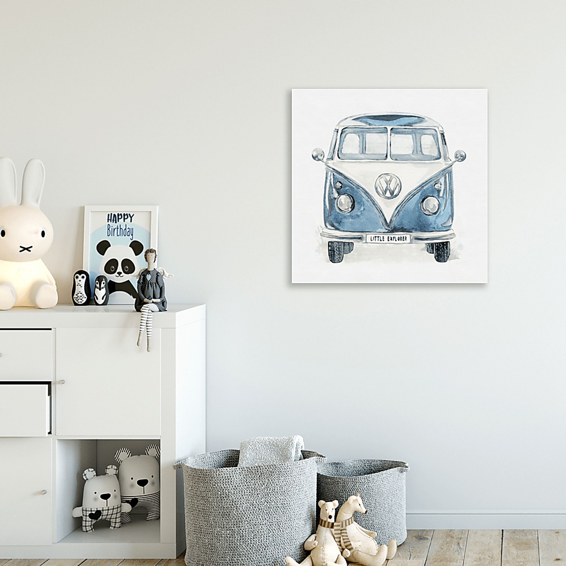 Kids Van Explorer Blue Medium Wall Art - Image 3