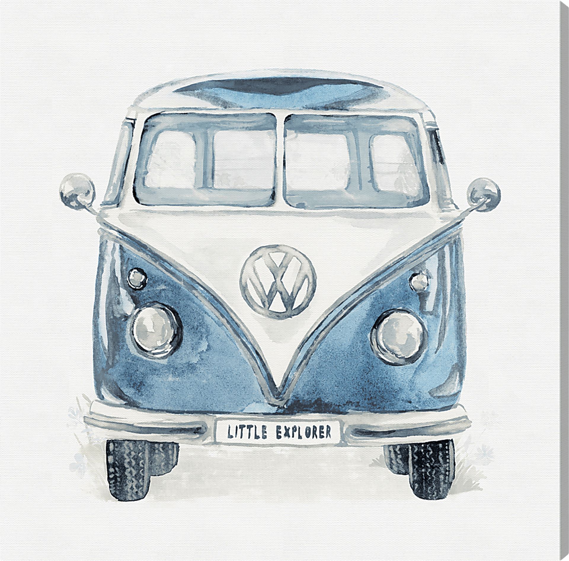 Kids Van Explorer Blue Medium Wall Art - Image 1
