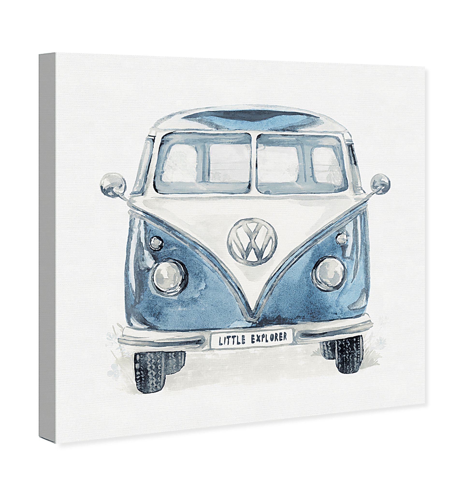 Kids Van Explorer Blue Small Wall Art - Image 2
