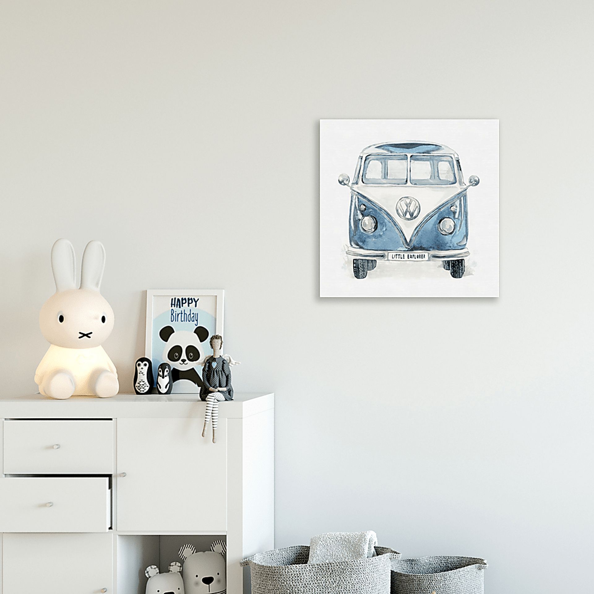 Kids Van Explorer Blue Small Wall Art - Image 3