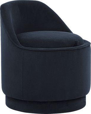 Kids Vannah Black Swivel Storage Stool