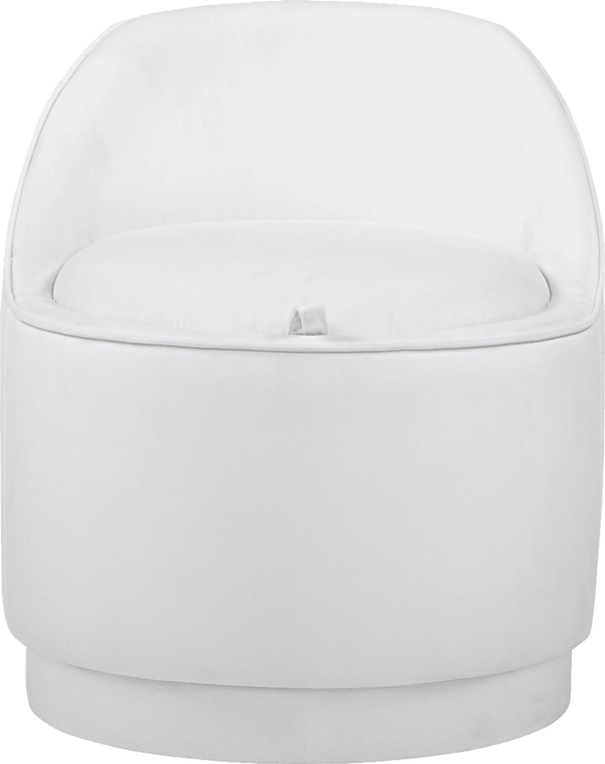 Vannah White Polyester Fabric Stool | Rooms to Go