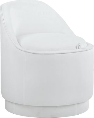 Kids Vannah White Swivel Storage Stool
