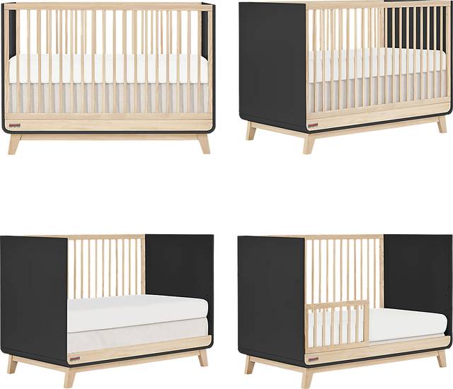Kids Velqui Black Convertible Crib - Thumbnail - Image 2